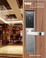 KHÓA THẺ TỪ KOLER KL9892-MirrorHairline INOX304,KHÓA MỞ CỬA BẰNG THẺ TỪ, MẬT MÃ VÀ CHÌA KHÓA SƠ CUA CAO CẤP KOLER KL9892-MirrorHairline DÙNG CHO VĂN PHÒNG VÀ KHÁCH SẠN CAO CẤP INOX304