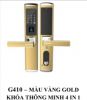 KHÓA ĐIỆN TỬ VÂN TAY THÔNG MINH G410 HIỆU INES MÀU VÀNG GOLD 4IN1 - anh 1